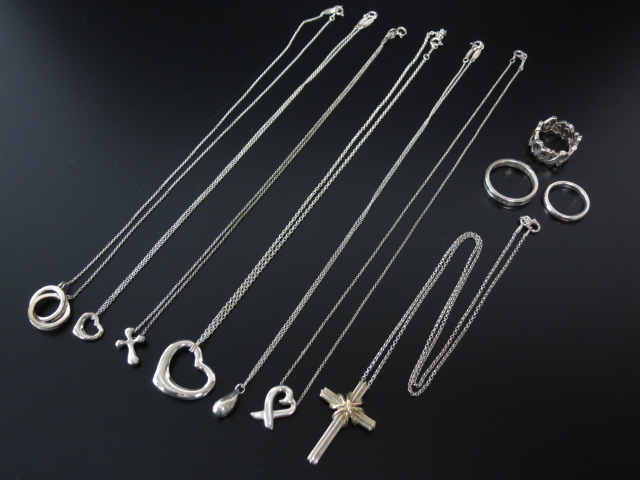 65799★1円スタート★本物★ティファニー★TIFFANY&Co.☆美品★アクセサリー10点セット★SV925×750★ネックレス★リング★指輪★