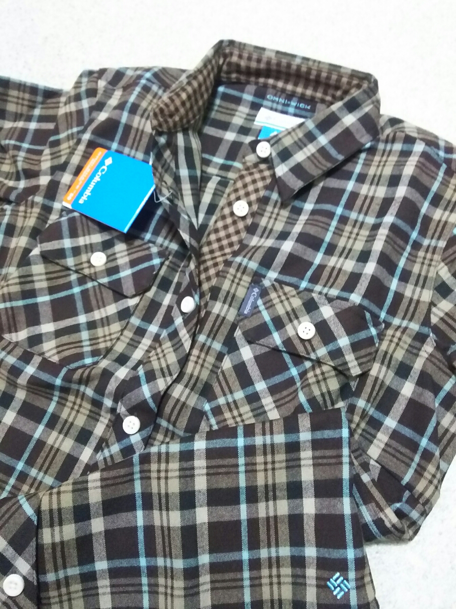 新品 半額以下スタート！ レディースM 山シャツ チェック柄 Columbia 
