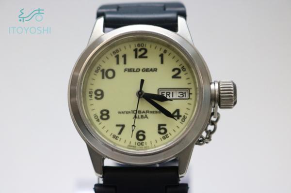 SEIKO FIELD GEARクロノグラフメンズ 電池交換済み可動品 S-20 ALBA 