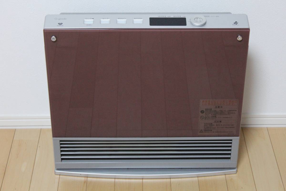大阪ガス ノーリツ ガスファンヒーター ガラスパネル ボルドー ブラウン スーパーアレルバスター G grade ジー グレード 35号 GFH-4000D-BR