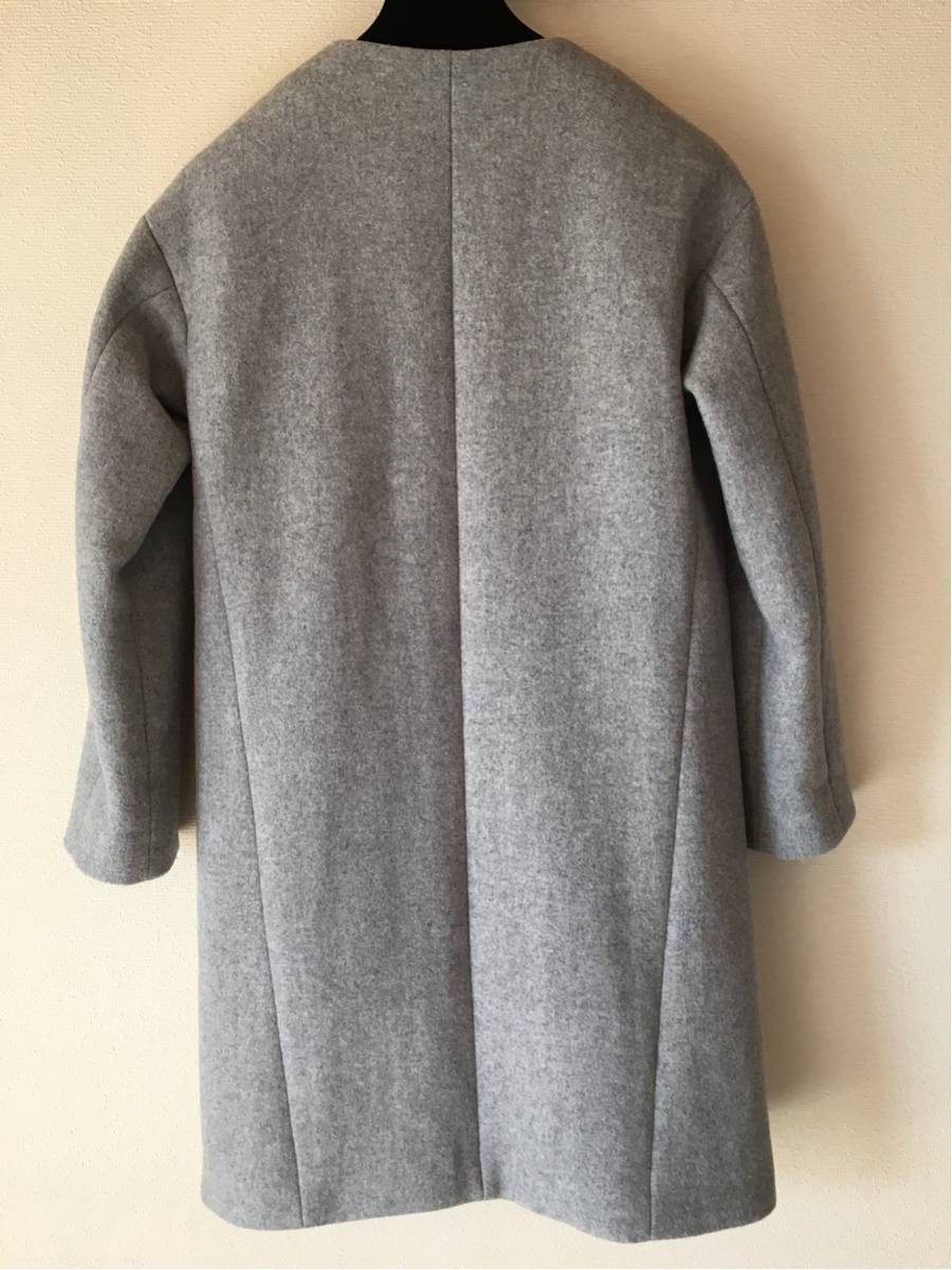 spick&span スピック&スパン ノーカラー コート グレー 36 追加》S160