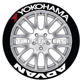 8枚【YOKOHAMA ADVAN ラバータイプ ホワイトレター 16インチ】Stance Nation/USDM/JDM/スタンス/ヘラフラ/北米/タイヤステッカー/