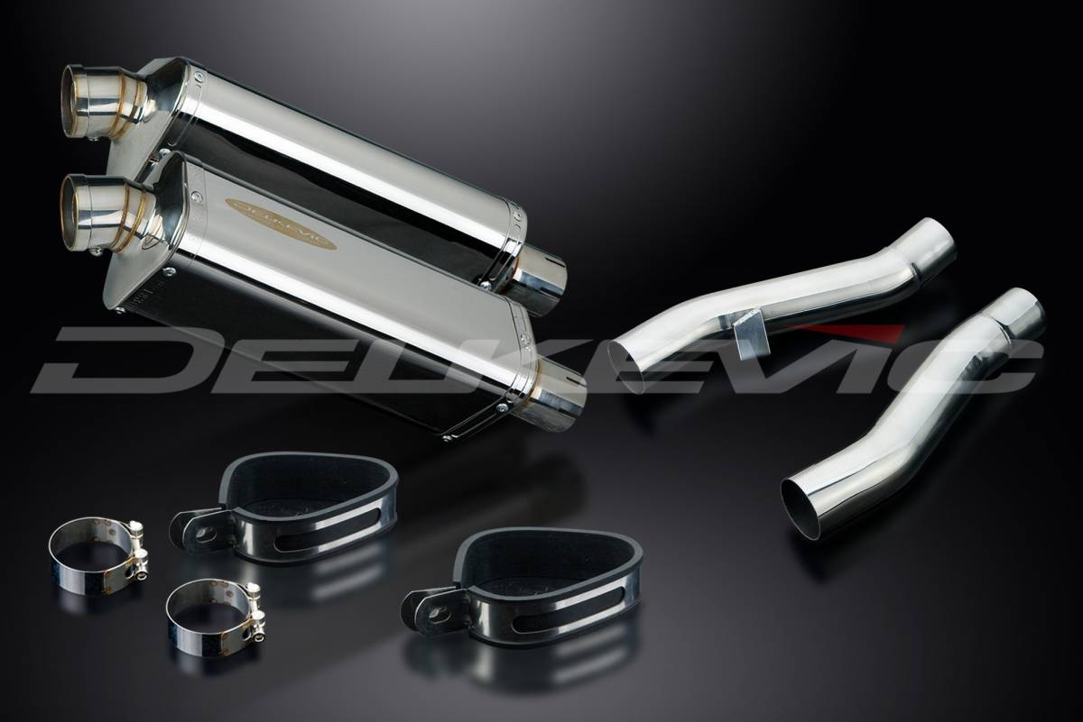 DELKEVIC ステンレストライオーバルマフラー☆KAWASAKI ZZR600 ZZR400 