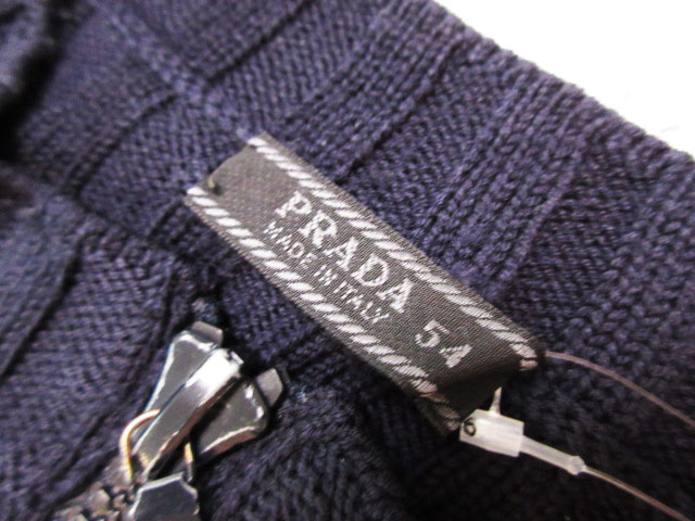 99FW プラダ PRADA セーター ニット ハーフジップアップ リブ 長袖 