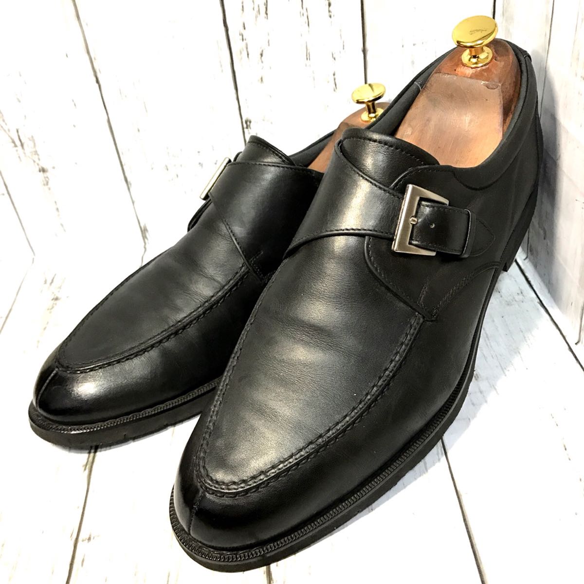 ★美品★ 169 REGAL リーガル ビジネスシューズ モンクストラップ ブラック 26.0cmEEE 革靴