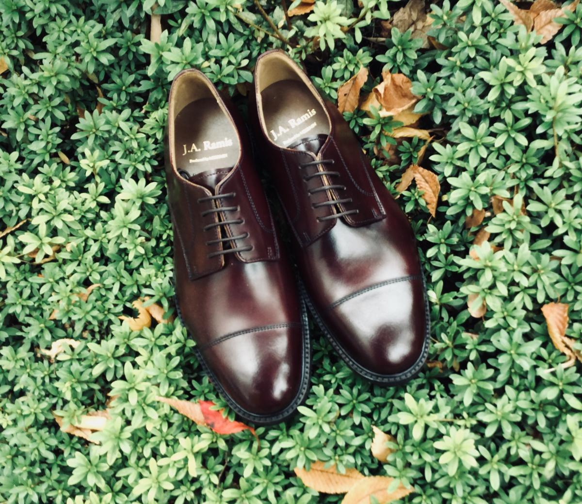 一点物2017サンプル 軽量クラッシックボロネーゼ製法ビンテージワインカラーの ダービーストレート25.5cm 1円スタート！