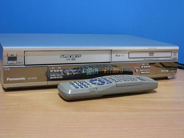 Panasonic☆メンテ済 動作良好☆DVD+VHSビデオデッキ☆リモコン&CD取説