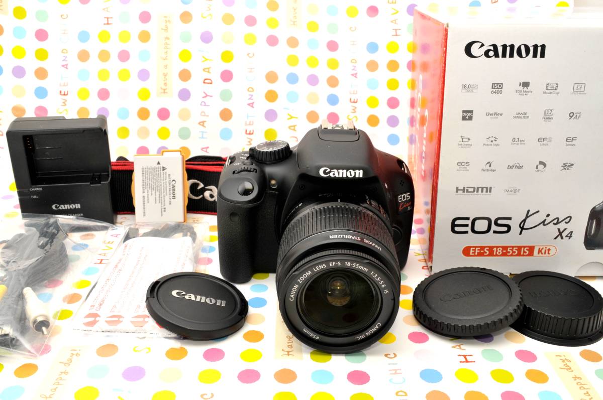 キヤノン Canon EOS KissX4 18-55 キット　美品　付属多数　小難