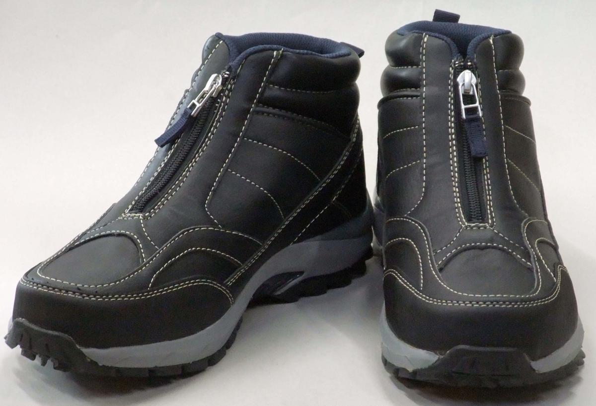 エドウイン EDM-1937 防水 防滑 前ファスナー付 カジュアルブーツ ブラック 26.0㎝