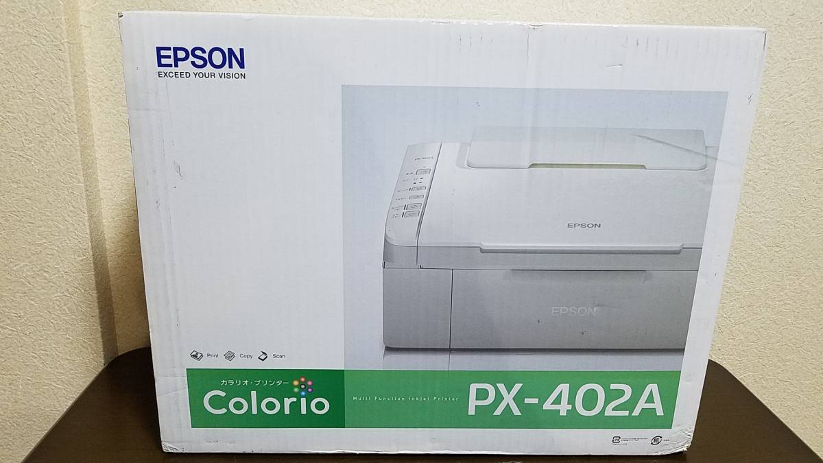 ◇ 未開封 未使用品 ◇　EPSON Colorio インクジェット複合機 PX-402A 普通紙くっきり 4色顔料インク