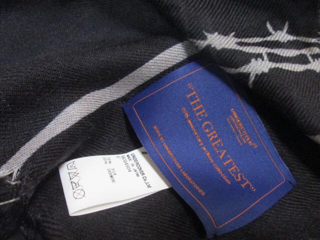 送料込み 激安定価以下 UNDERCOVER カシミア混 ワイヤー 柄 スカーフ ストール 有刺鉄線 アンダーカバー