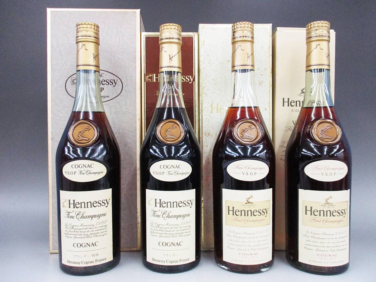 春の新作 30gf133 Hennessy ヘネシー 4本セット / VSOP スリムボトル
