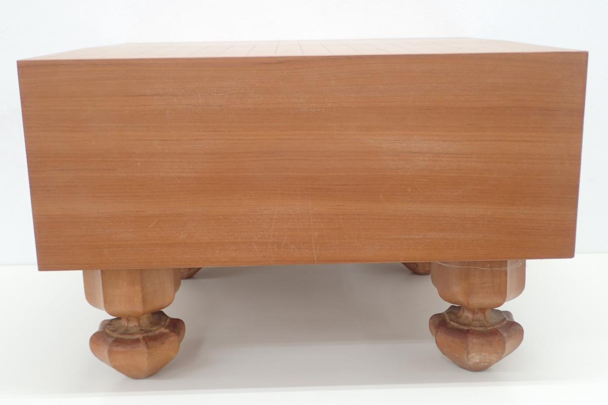囲碁盤 碁石 セット 本蛤碁石 那智黒 重量18.2kg 厚み17.5cm 脚