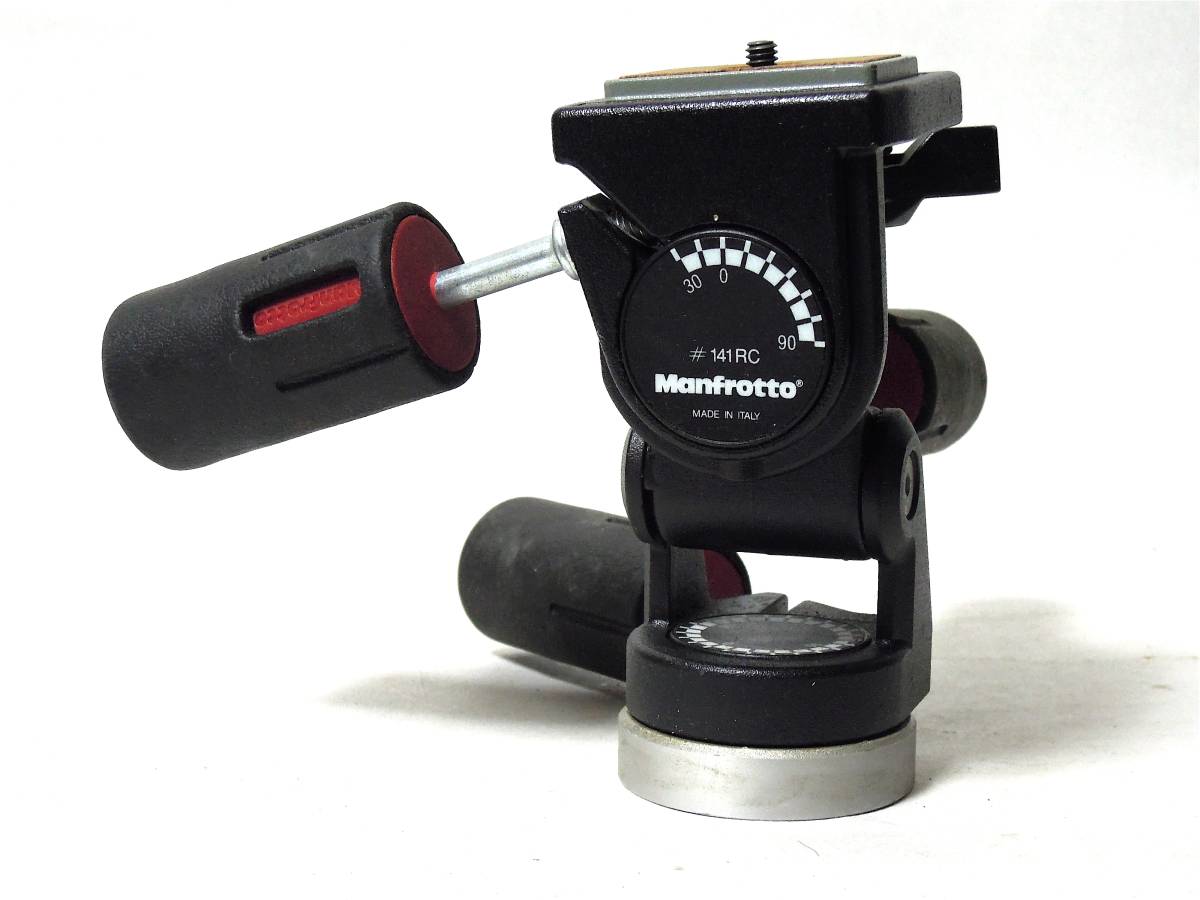 珍品　イタリア製マンフロットManfrotto platform #141RC、 頑丈な３軸分離型自由雲台
