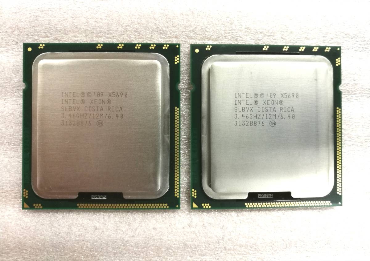 Intel XEON X5690　3.46GHz SLBVX LGA1366 2個セット 動作品