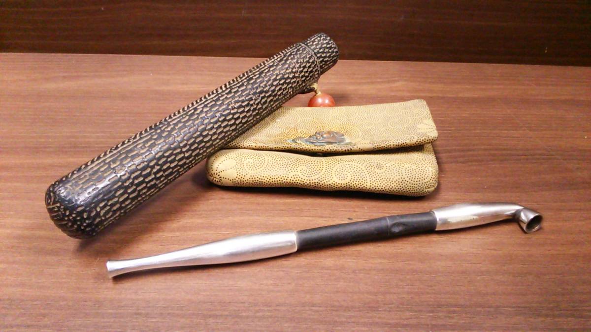 キセル 煙草入れ 煙管 ⁄ 喫煙具 時代物 根付 煙管入れ アンティーク 