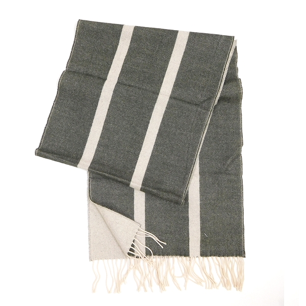 ■スコットランド製Johnstons使用 新品 J.PRESS YORK STREET Jプレス ジェイプレス ジョンストンズ ウール100％ マフラー ストール 緑系