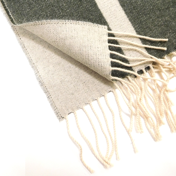 ■スコットランド製Johnstons使用 新品 J.PRESS YORK STREET Jプレス ジェイプレス ジョンストンズ ウール100％ マフラー ストール 緑系