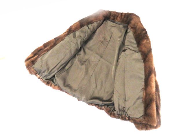 極美品▽MINK ミンク 裾絞りデザイン 本毛皮ブルゾン/ジャケット 