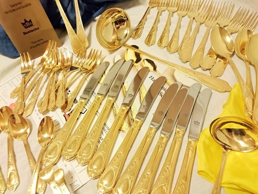 A002 ドイツ ゾーリンゲン SBS 23⁄24金P GOLD 最高級カトラリー 食器