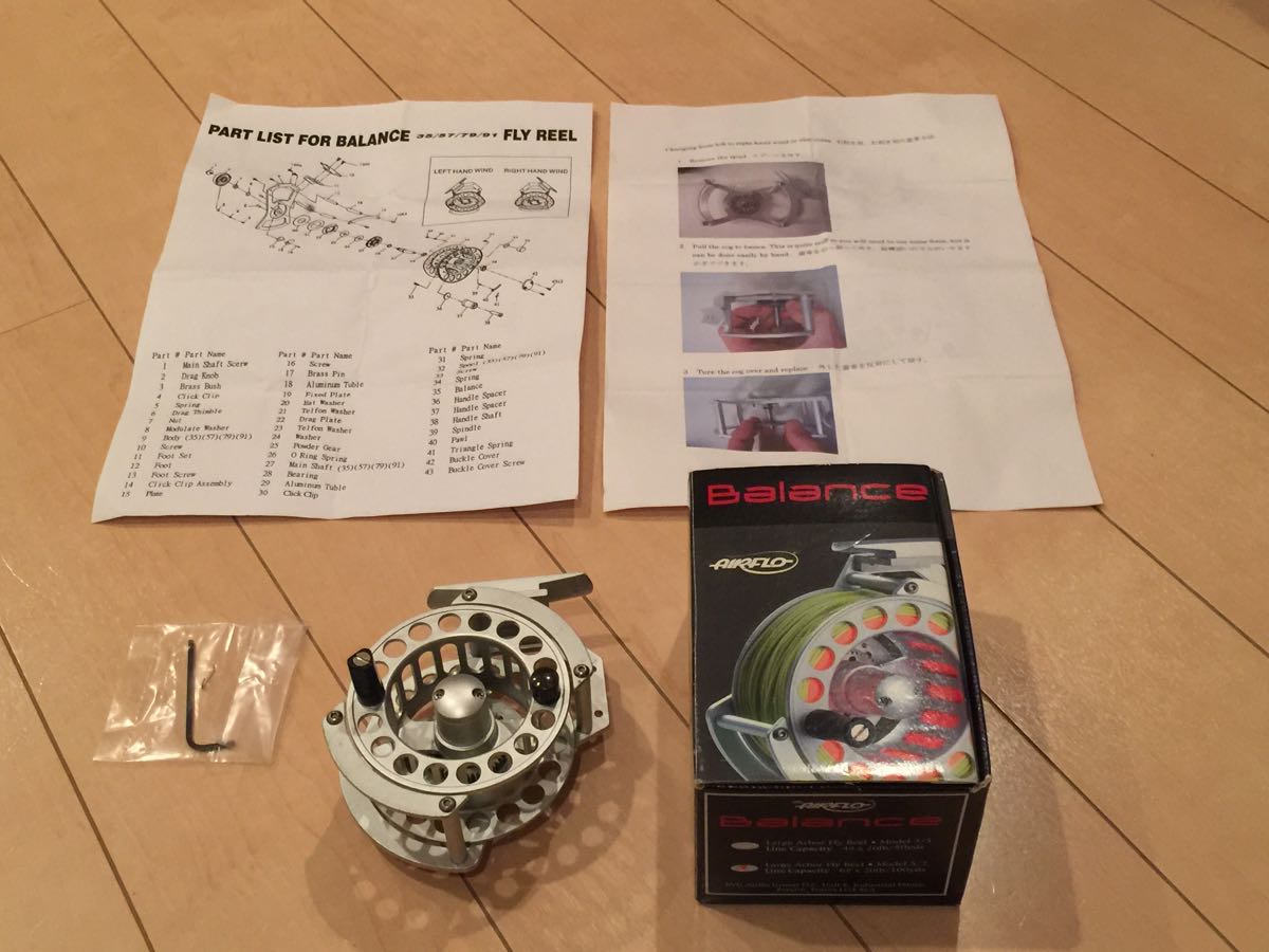 エアフロ バランス ラージアーバーフライリール 現在左巻き