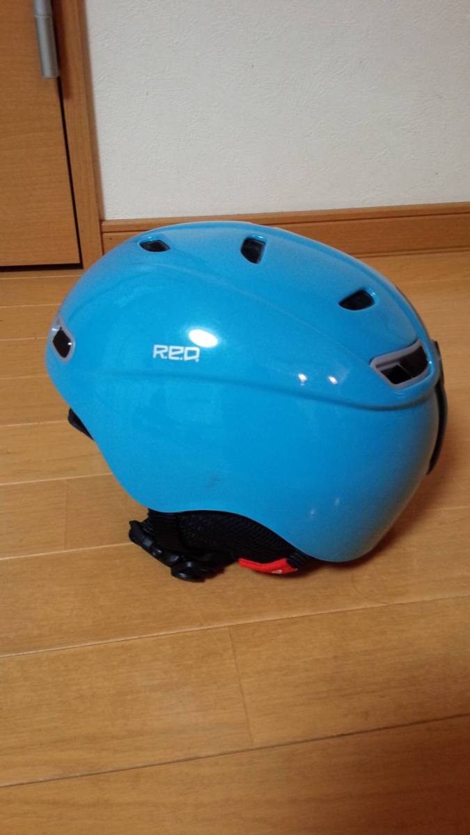 ヘルメット　ＲＥＤ　５７－５９ｃｍ　ゴーグル対応　ジュニア　キッズ　美品