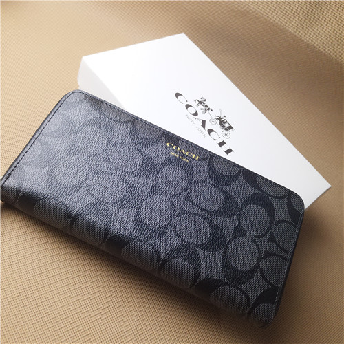 COACH コーチ シグネチャー ラウンドファスナー　長財布 ブリーカー 74597 アウトレット