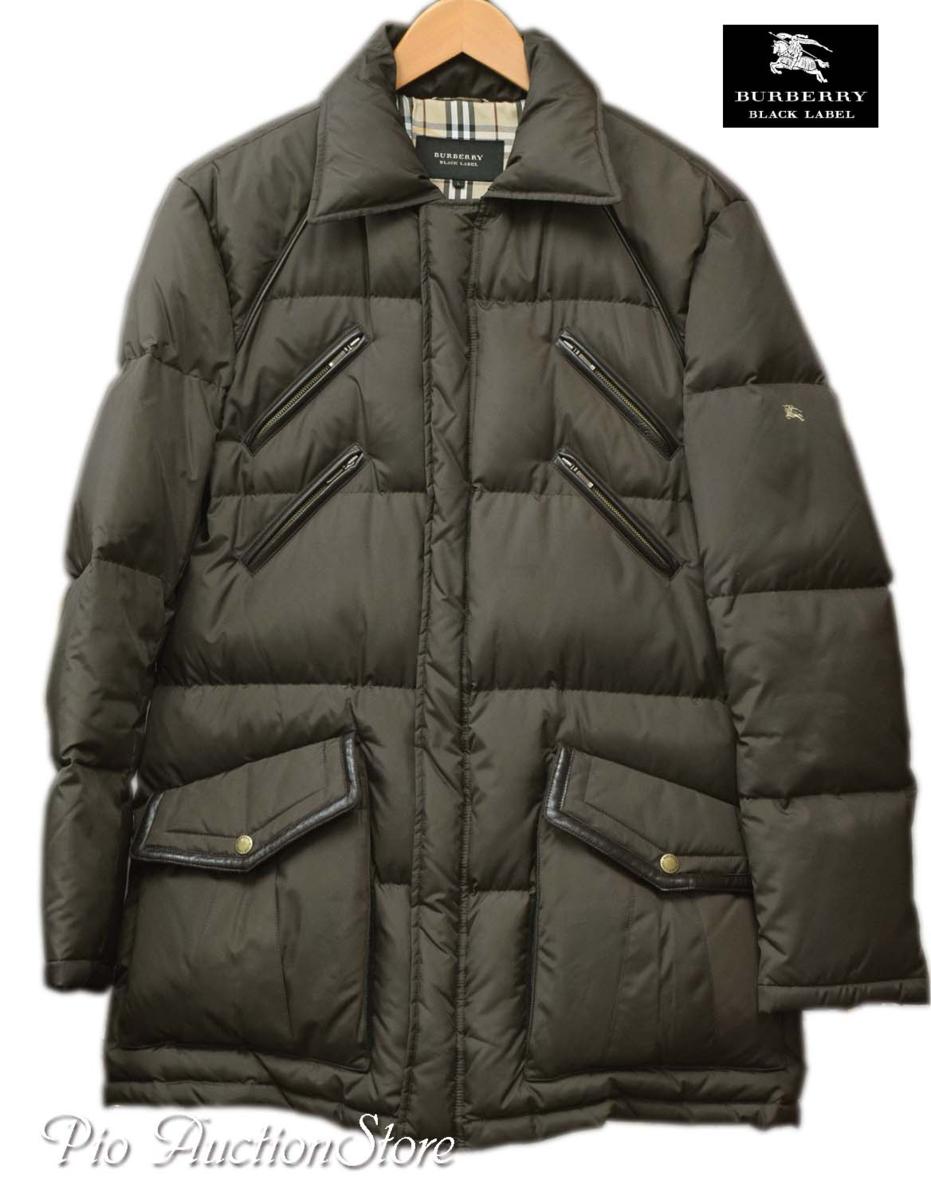 T151/バーバリー ブラックレーベル ホワイトグース ダウンジャケット ダウンコート L