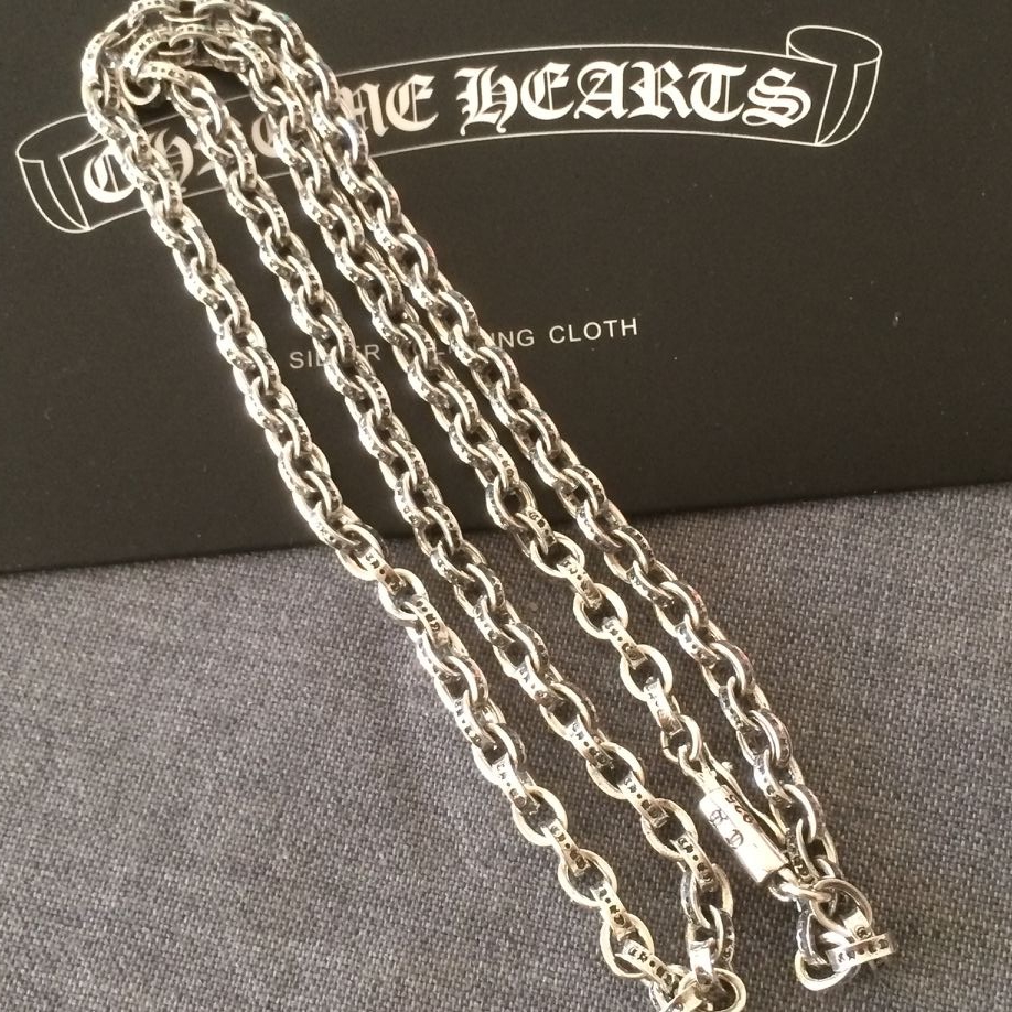 L383 美品◆CHROME HEARTS◆※ クロムハーツ 　ペーパーチェーンネックレスセット55cm