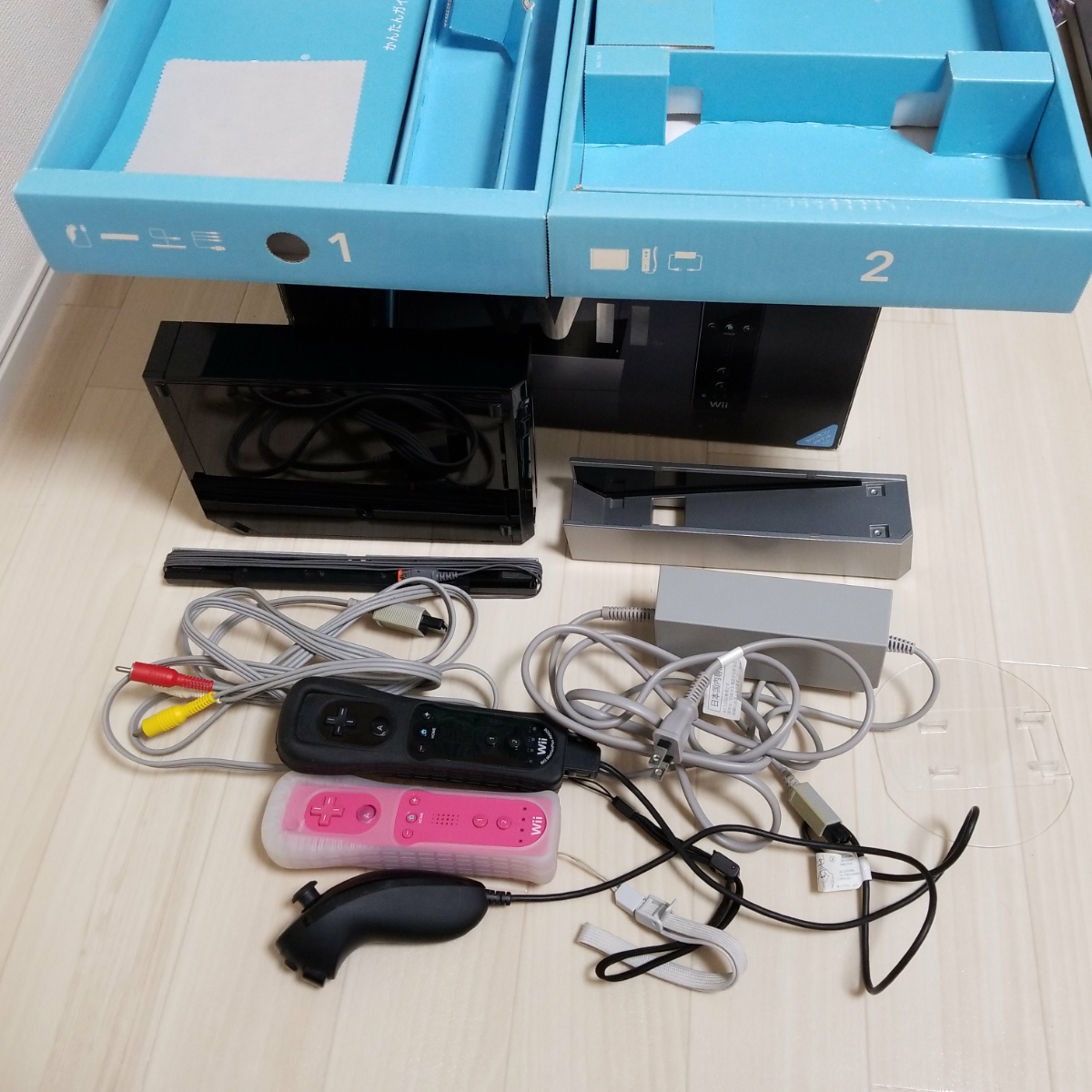 Wii Wii本体 すぐに遊べるセット ブラック 動作良好 VC用Wiiポイント