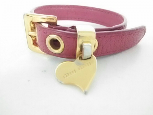 ミュウミュウ miumiu アクセサリー（腕） ブレスレット レザー×金属 