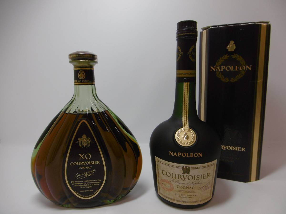 ☆古酒☆ #13528 COURVOISIER クルボアジェ XO＆ナポレオン 2本セット