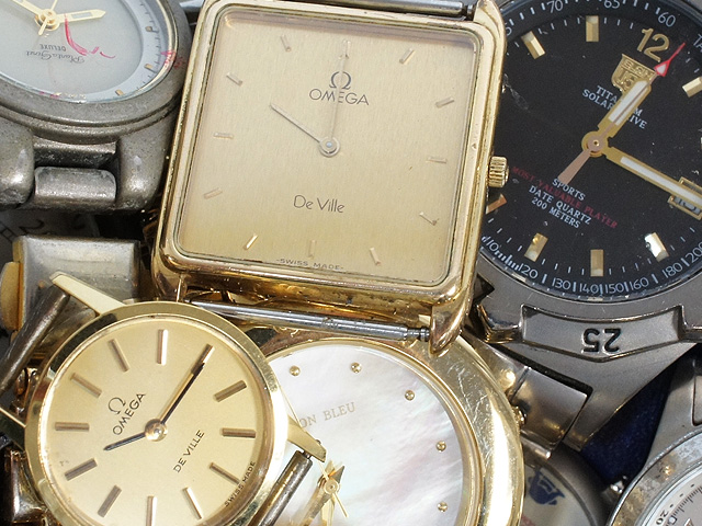 1円～☆ジャンク時計山 OMEGA De Ville/SEIKO/Christiano Domani など 