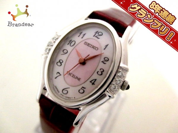 稼働品　SEIKO セイコー 1F21-5F50 エクセリーヌ 腕時計 SEIKO(セイコー) 腕時計 エクセリーヌ 1F21-5F50 レディース 革ベルト
