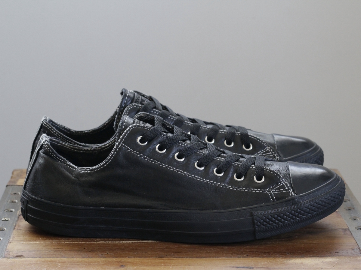 ​【80s】ヴィンテージ　USA製 コンバース オールスター ブラック 黒 9 コンバース オールスター 27.5cm】 CONVERSE ALLSTAR ブラック 黒