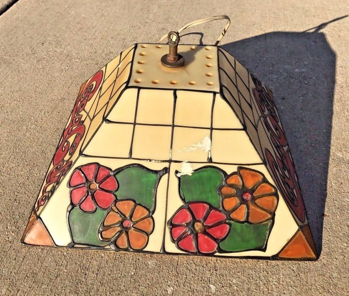 激レア 希少 Coca-Cola ステンドグラス ランプ ビンテージ　コカ・コーラ　ステングラス　ライトアップランプ　１９７０，８０年代　希少 プールランプ