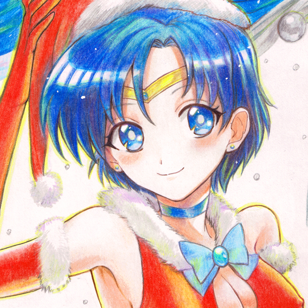 セーラームーン同人手描きイラスト セーラーマーキュリー 水野亜美 クリスマスver 色紙サイズ 直筆イラスト 色鉛筆画 Ooz 手描きイラスト 売買されたオークション情報 Yahooの商品情報をアーカイブ公開 オークファン Aucfan Com