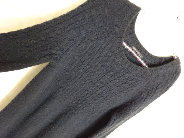 〇オンワード樫山・23区 羊毛&キャメル　ふんわり暖かニットワンピース38（M)〇自由区