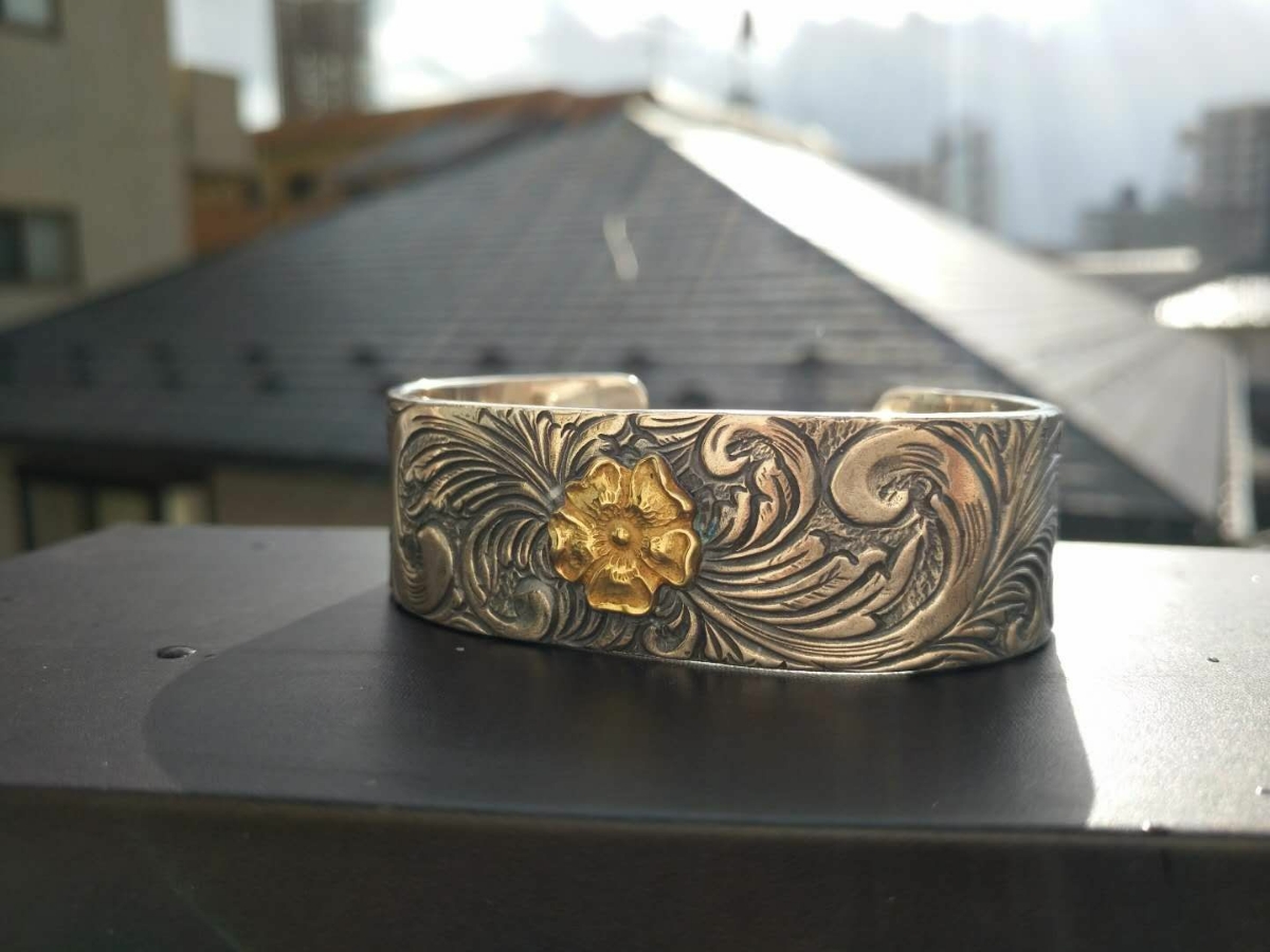 LARRY SMITH ラリースミス 18K ROSE KARAKUSA BANGLE 唐草バングル