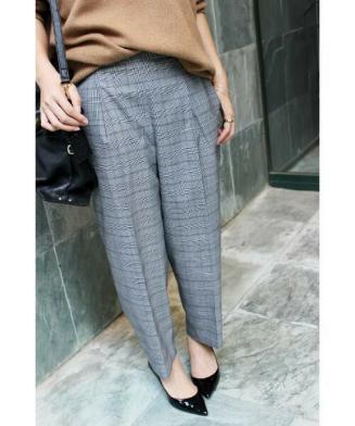 人気定番，お得 極 IENA チェック ペグトップパンツ ワイドパンツ テーパードパンツ グレンチェック 1-1227(その他)｜売買されたオークション情報、yahooの商品情報をアーカイブ公開 - オークファン ボトムス