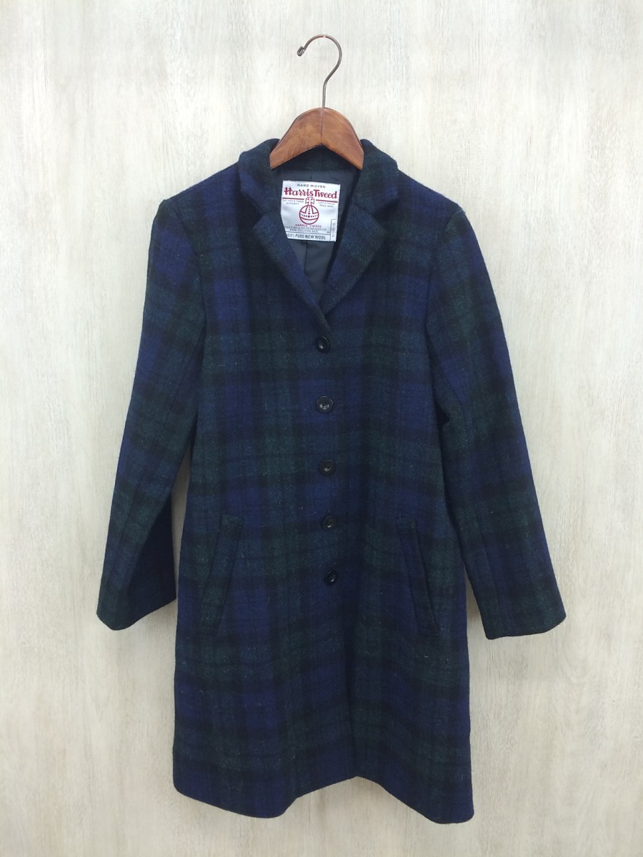 HARRIS TWEED◇チェスターコート/M/ツイード/NVY/チェック 【公式通販】