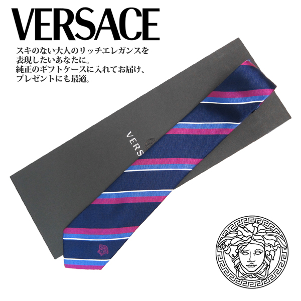 1円～VERSACE ヴェルサーチ ネクタイ 新柄 メンズ 紳士 (29) 定価18360