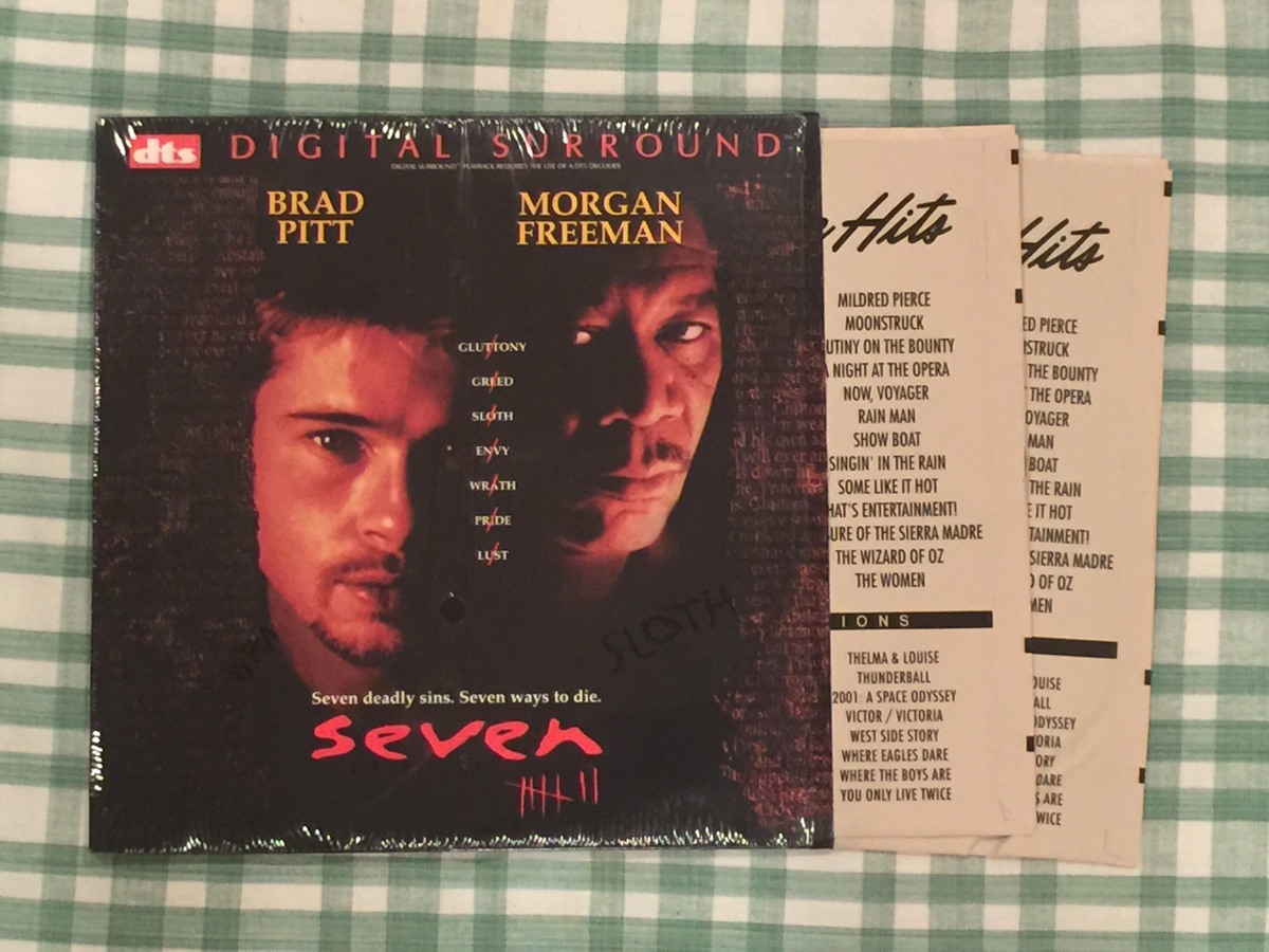 Seven レーザーディスク　ブラットピット LD セブン レーザーディスク seven ブラピ 帯付 洋画 SEVEN ポスター