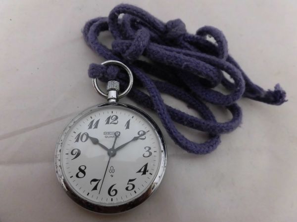 SEIKO セイコー QZ 7550-0010 懐中時計 YH1204-HPO660-176g◎