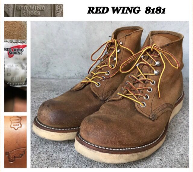 RED WING 6インチ27cm 高級 RED WING レッドウィング☆8181 ラウンド