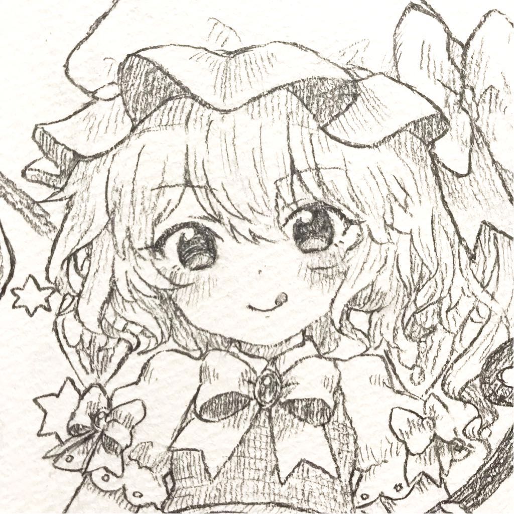 同人手描きイラスト 東方Project フランドール・スカーレット 鉛筆画