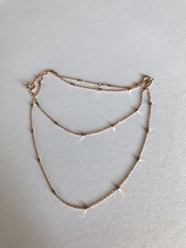 即決☆ノジェス【NOJESS】グリッターチェーン/K10PGネックレスチェーン