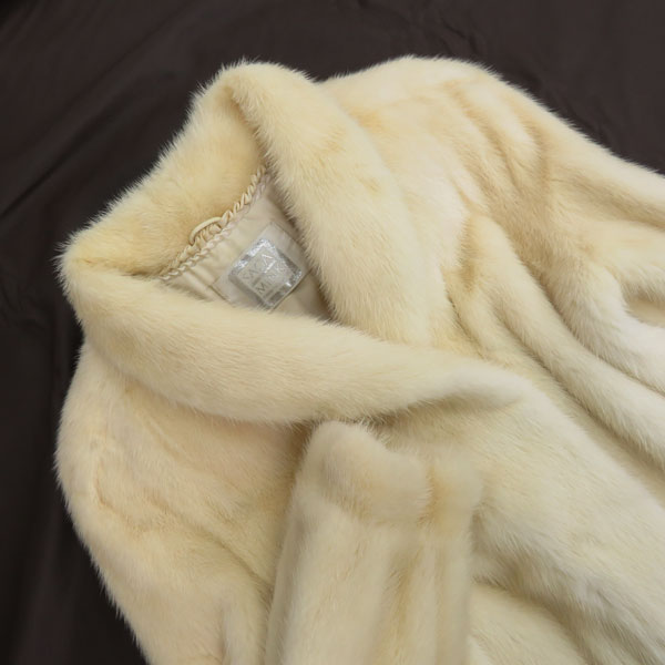 美品*高級*サガミンク*銀サガ*ホワイトパール ミンク*本毛皮