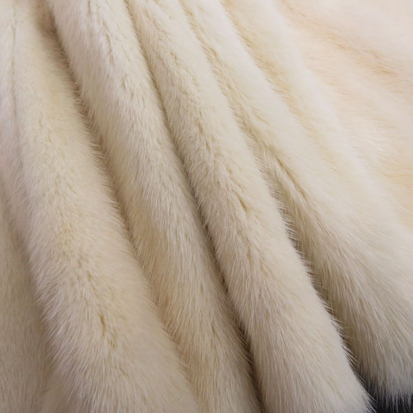 美品*高級*サガミンク*銀サガ*ホワイトパール ミンク*本毛皮