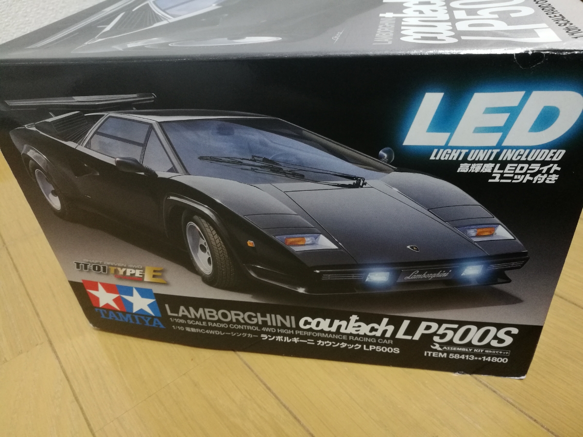新品】タミヤ 1/10 ランボルギーニ カウンタック LP500S (TT-01type E